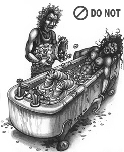 Do not respond to an overdose by bathing in cold water Do not respond to an overdose by bathing in cold water